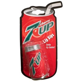 LOTTA LUV Soda Can Shaped Tasty Lip Sips Balm CHERRY 7-up 0.14 oz Vintage/Rare