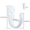 IBosins 15PCS Coat Hooks Wall Mounted Single Prong Robe Hook