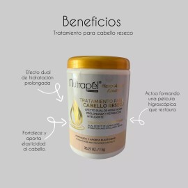 Nutrapel Tratamiento Para Cabello Reseco Con Keratina  Nutrapel 1kg