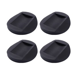 VooGenzek Pack of 4 Non-Slip Furniture Coasters, Rubber Furniture Coasters, Non-Slip Rubber Feet Pads, Furniture Coasters, Furniture Castor Cups for All Floors, Furniture, Sofa and Bed Wheels, Black
