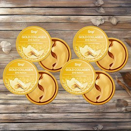 SNP Eye Area Recovery Eye Patch Set Gold Collagen Eye Patches 4 Pieces 60 Pieces / 에스엔피 눈가 회복 아이 패치 세트 골드 콜라겐 아이 패치 4개 60개입