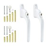 2Pcs Window Handles with Multi-Spindle, Window Locks Kit Double Glazing