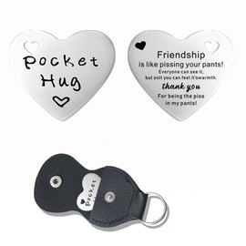 Best Friend Birthday Gifts for Friend Thank You Gifts for Friends Funny Pocket Hug Keychain Gifts for Best Friend Friendship Gifts for Women Friends Bestie Keyring Gifts for Best Friend Sister