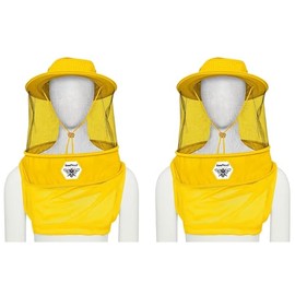 Bee Proof BP105 Beekeeping Veil Hat for Beekeepers (Gold, 2-Pack)