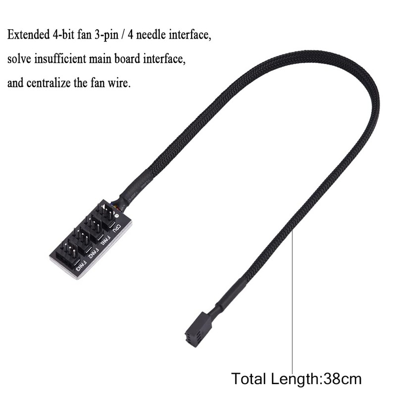 Annadue 4 Pin Cooler Fan Adapter Cable, 4 Pin PWM
