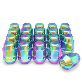 White Knight 1707SNEO-20AM Neo Chrome M12x1.50 Bulge Acorn Lug Nuts, 20 Pack