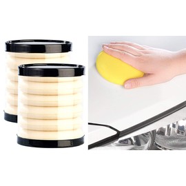 Lescars Car Cleaning Sponge: Set of 12 Car Polishing Sponge (Washing Sponges, Car Sponge, Scratch Remover)