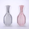 D-BROS公式 FLOWER VASE フラワーベース／ビニール製の花瓶／レギュラーサイズ 他 (ストライプ（レッド＆ブラック）, レギュラーサイズ)