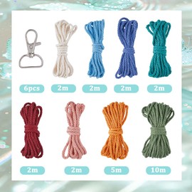 SUNNYCLUE 6 Sets Keychain Making Kits Macrame Keychain Kit Daisy Flower Keychain With Instruction Boho Tassel Keychains Flowers Macrame Kits for Beginners Adults Handbags DIY Hanging Ornament Decor