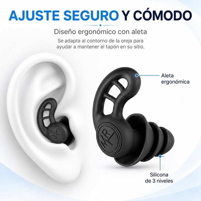 Tapones de oídos para natación KRELVIXOS – 5 pares de