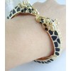 Unique Animal Giraffe Bracelet Bangle Cuff Clear Austrian Crystal (Gold-Tone