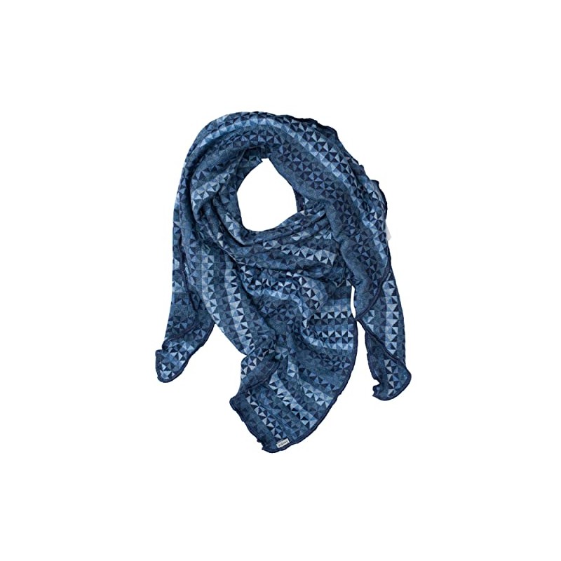 invero, Lorena Merino Triangular Scarf 100% Wool, jeans colour, L