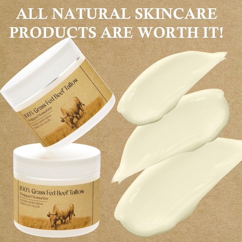 MROUVIK Beef Tallow for Skin,Beef Tallow,Grass-Fed Beef Tallow,Unscented Beef Tallow
