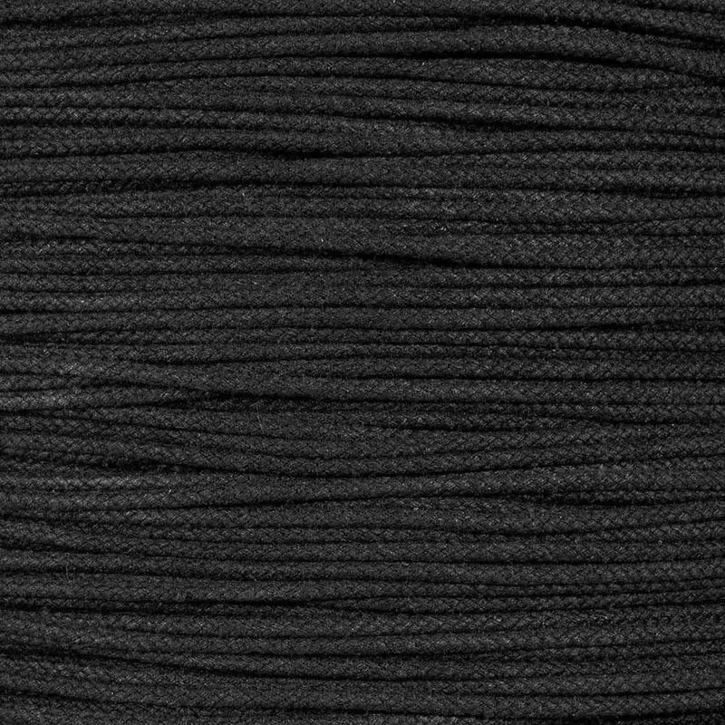 Black Cotton Tie Line (Unglazed - 1/8 Inch - 100