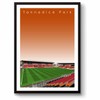 GroundDesigns DUNDEE UNITED Football Gift TANNADICE PARK Stadium Art Unframed