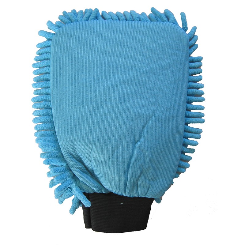 awiwa Mikrofaser Autowaschhandschuh & Autoschwamm lackschonend (Blau)