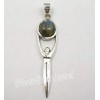 SilverStarJewel Colgante de Diosa labradorita azul, 5,8 cm, plata fina