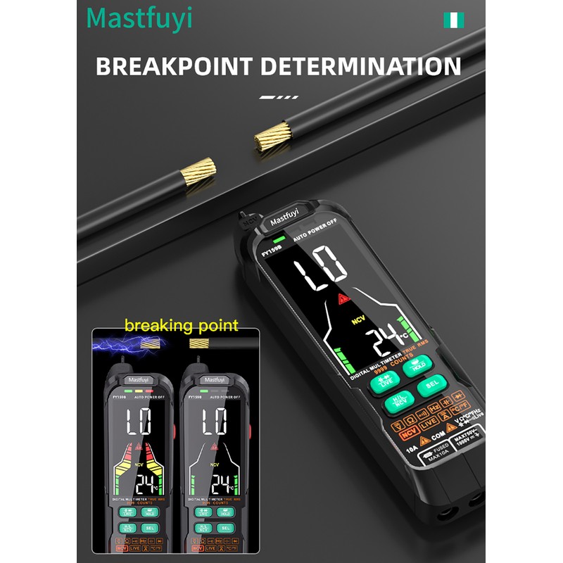 Mastfuyi FY159B Digital Intelligent Multimeter, Fully Automatic Portable Multimeter, Digital