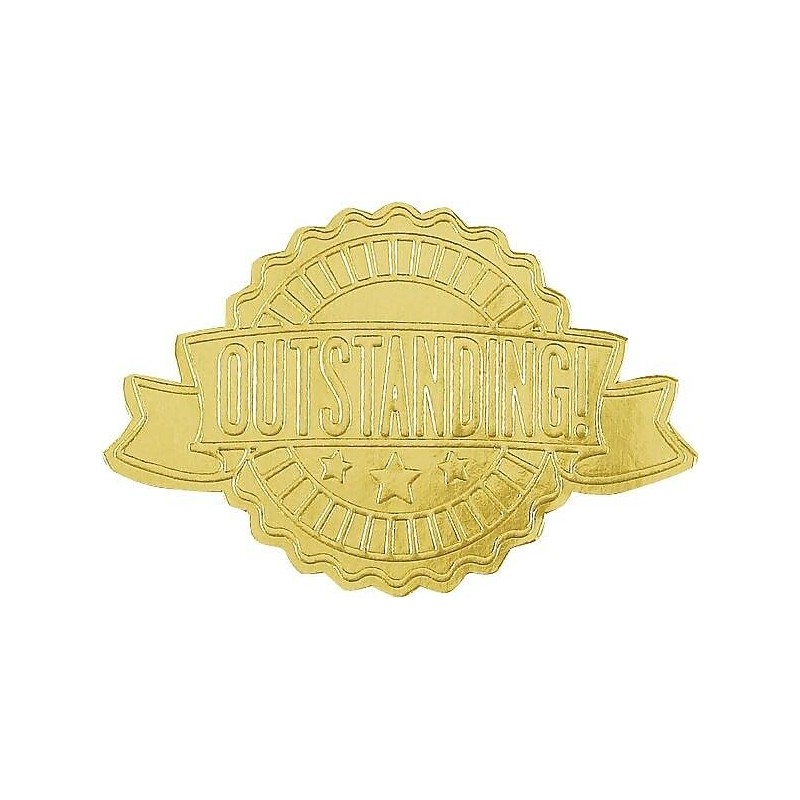 Great Papers! Outstanding Ribbon Embossed and Gold Foil Certificate Seal,