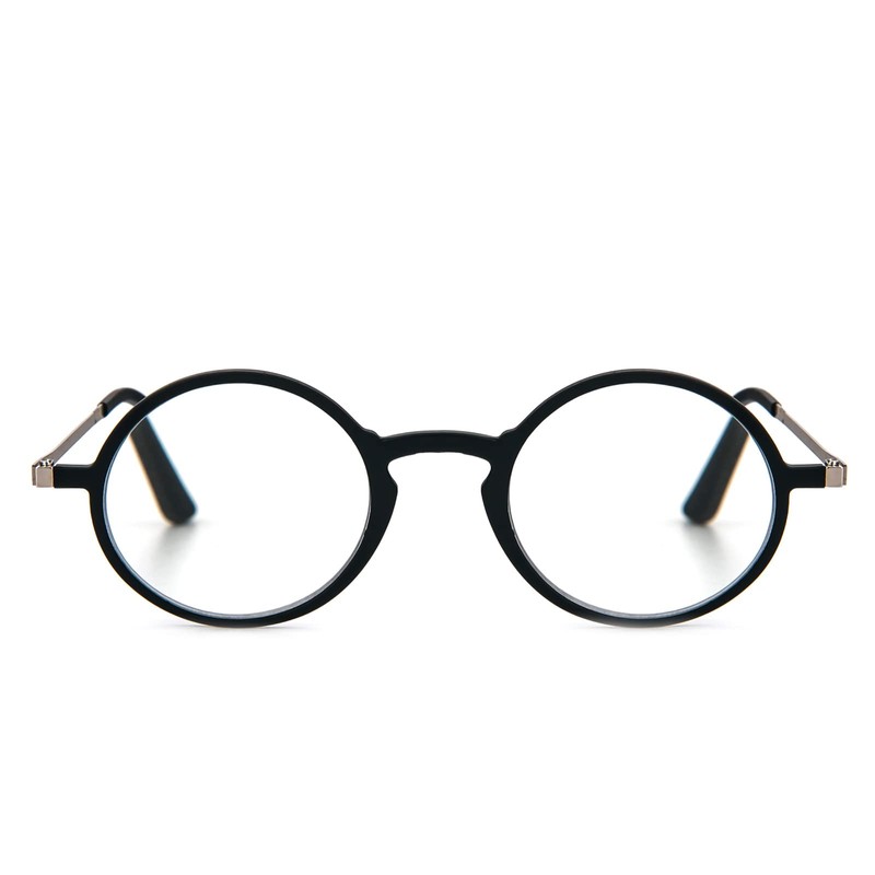 KoKoBin Ultradünne ultraleicht Anti-Blaulicht Lesebrille mit Etui Tragbare Anti-Glare-Brille (Schwarz,