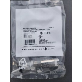 Siemon (10 Pk) Siemon ZP1-6AS-01S Copper Rj45 Z-PLUG, SHLD, 6A, BLK LTCH W/BOOT