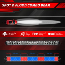 4WDKING LED Light Bar 30 inch IP68&IP69K Waterproof Dual Row Off Road Light Bar with DT Connector 300W Flood and Spot Combo Beam Work Light for Truck Cars ATV UTV Boat