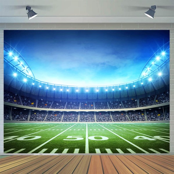 CYLYH 7x5ft Football Field Backdrop Super Bowl Backdrops for Photography