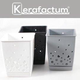 Kerafactum Cutlery Holder Cutlery Basket for Dishwasher 2-Piece Cutlery Basket Removable Base BPA-Free Conical Drip Container Organiser for Office Cutlery Dryer Cutlery Basket Quiver Baskets