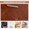 45PCS Leather Sewing Kit with Wooden Handle Awl Tool, Speedy