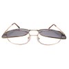 Old School Rectangle Flip Tinted Lens Gold Frame 2.00 Reading