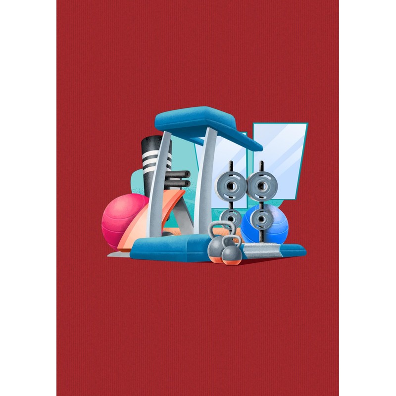 ASVP Shop 3D Fitness Exercise Card - Pop Up with