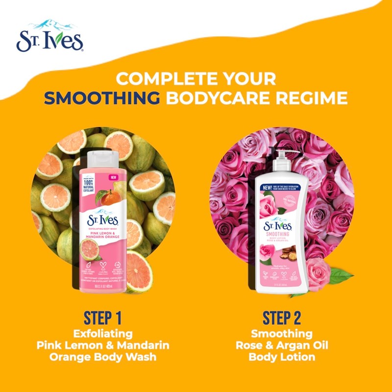 St. Ives Pink Lemon & Mandarin Orange Exfoliating Body Wash