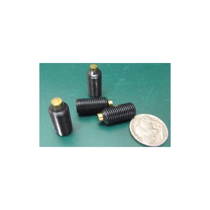 Black Oxide Steel Brass Tip Set Screw 3/8"-24 x .750"