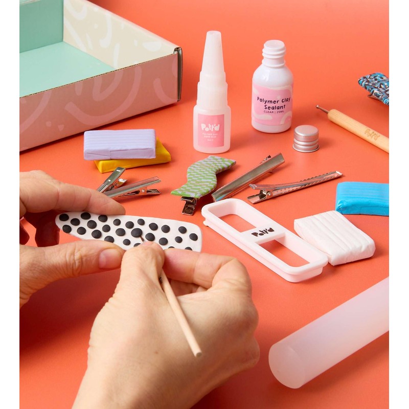 Pott’d Polymer Clay Hair Clip Kit - DIY Hair Accessories