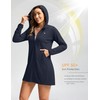 G GRADUAL Chamarra Larga Con Capucha UPF 50+ Para Mujer,