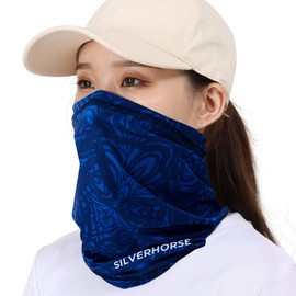 SILVERHORSE Sun Protection Face Cover, UV Protection, Face Cover, Adjustable Drawcord, Japanese Professional Institution Certified, UPF 50+, Unisex, Neck Guard, UV Protection Mask that Does Not Suffer