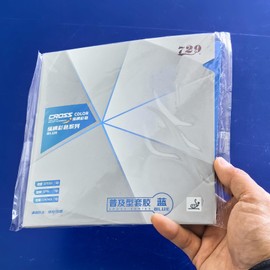 Ppbigu 729 Friendship 729 Cross Green/Blue Series Table Tennis Rubber, Tacky Sticky Pimples-in Ping Pong Color Rubber with ITTF Approved, Elementary and Universal Rubber, 2.2mm, H42-44 (Blue 42)