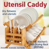 HIC Kitchen Dish Rack Caddy for Folding Dish Drying Rack