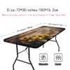 Irisbell Picnic Table Cover,Rectangle Elastic Waterproof Fitted 6FT Table Cloth,Windproof