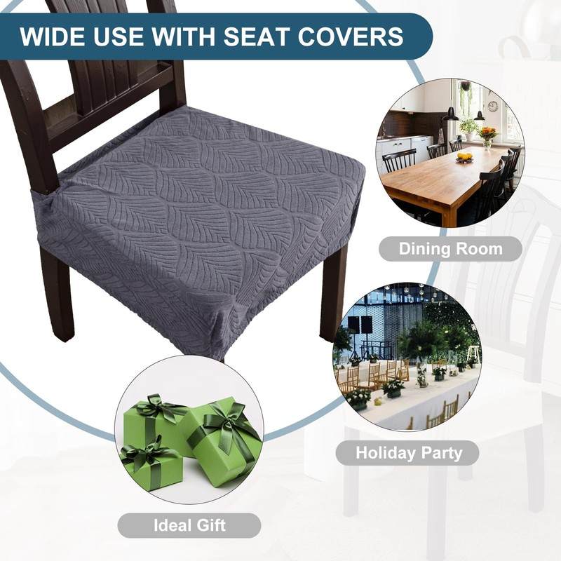 YUEANG Waterproof Stretch Seat Covers,Dining Room Chair for 4 Set