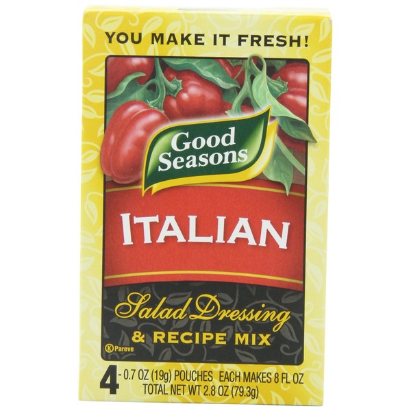 Good Seasons Italian All Natural Salad Dressing & Recipe Mix (16 Envelopes, 4 Packs of 4)