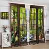 AuiMzoo Landscape Curtains, 3D Window Spring Forest Wildlife Nature Scenery,