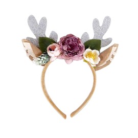 RWYBEYW Kids Toddler Baby Girl Deer Costume Christmas Outfit Elk Romper Bodysuit Xmas cosplay Tutu Dress with Antler Headband (A# Brown, 3-4 Years)