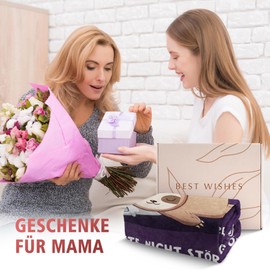 musaecoin Mother's Day Gift, Mum Gift Cuddly Blanket, Soft Fun Nap Blanket, Picnic Blanket, Birthday Gift, Mother's Day Gift for Mum, 157 x 132 cm