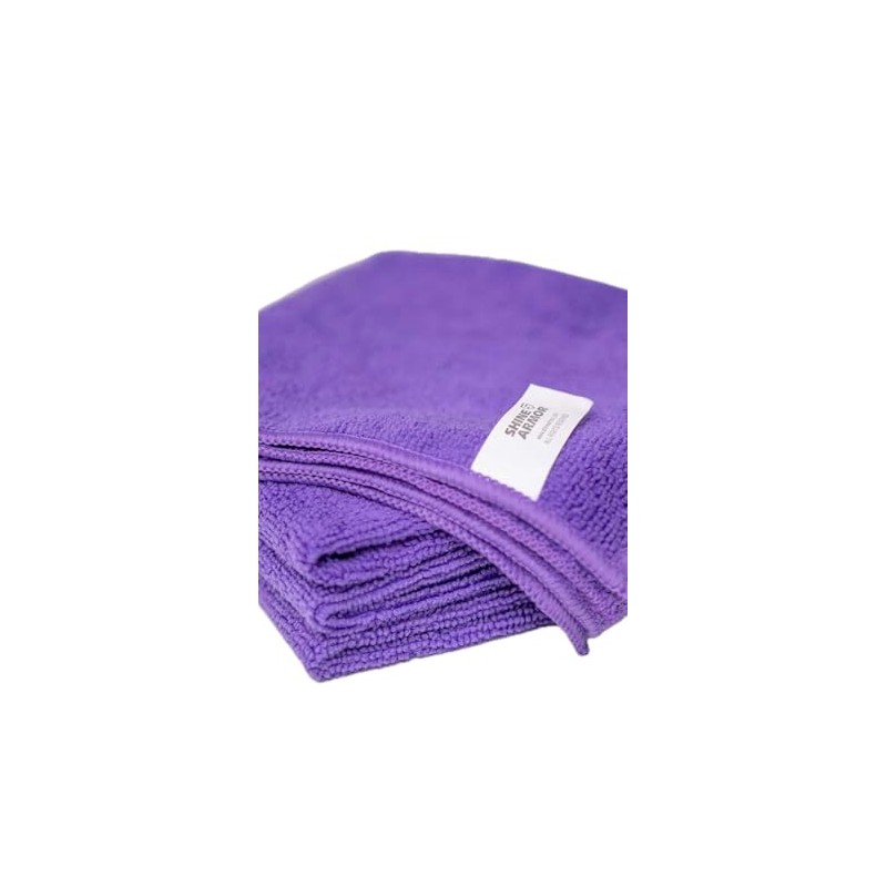 SHINE ARMOR Microfiber Towels Set - 2 Soft Cleaning Cloths