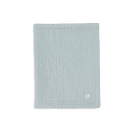 Jollein Babydecke Muslin Jacquard - Sea Green - 75x100cm - 100% Baumwolle - Für Babywiege - 0.5 TOG - GOTS Zertifiziert - Jacquardmuster  