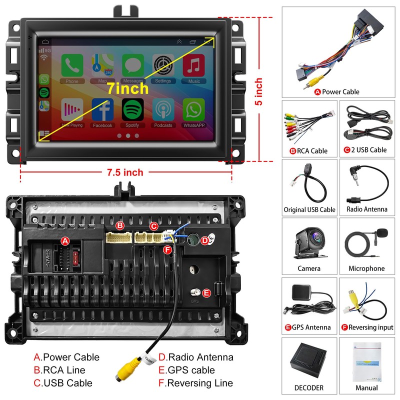 Android 15 Car Radio Stereo for Jeep Renegade 2018-2024, 7