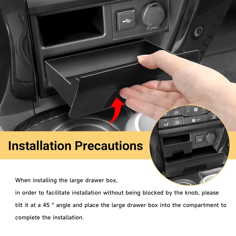 Hellet Center Console Organizer Storage Drawer Compatible with Toyota 2014-2020