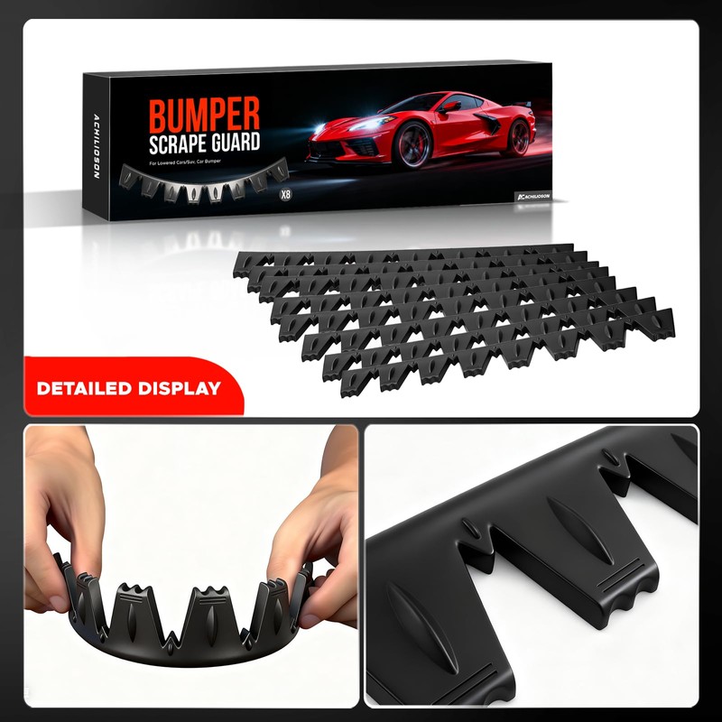 Universal Front Bumper Scrape Guard, Skid Plate Protection Kit Compatible