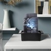WICHEMI Water Fountains Indoor Waterfall Fountain Tabletop Fountain with LED